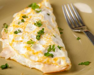 Egg-White, Ham & Cheese Omelet