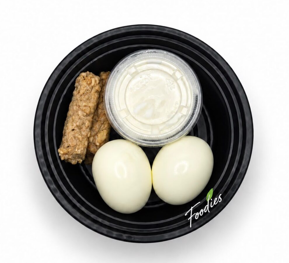 Breakfast Protein Pack (Chicken Sausage, Hard-Boiled Egg & Vanilla Greek Yogurt) - Image 2