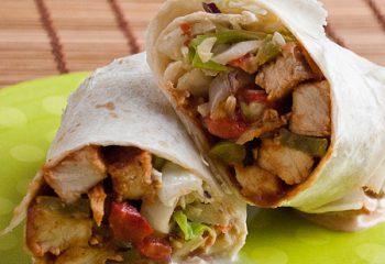 Hickory BBQ Chicken Wrap with Cheddar Cheese & Romaine Lettuce