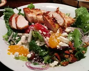 FIT Weight Loss Plan - Grilled Chicken, Mandarin Orange, Spiced Pecans, Feta Cheese & Spinach Salad