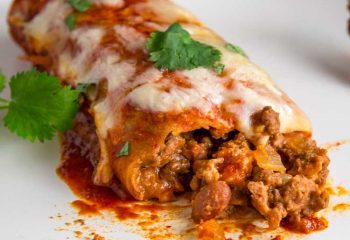 Turkey & Bean Burrito with Refried Beans and Mexican Brown Rice