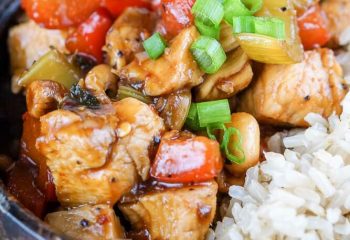 Kung Pao Chicken with Stir Fry Veggies and Jasmine Rice