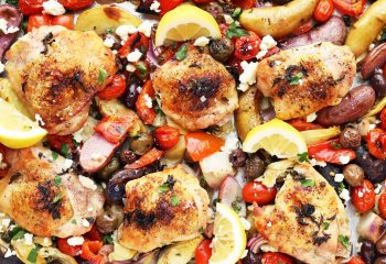 FIT Weight Loss Plan - Pan Roasted Mediterranean Chicken with Peppers, Onions & Squash