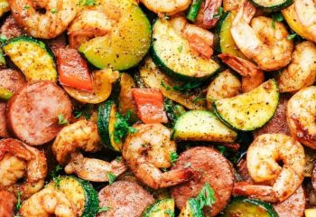 FIT Weight Loss Plan - Shrimp & Sausage with Sweet Peppers and Zucchini