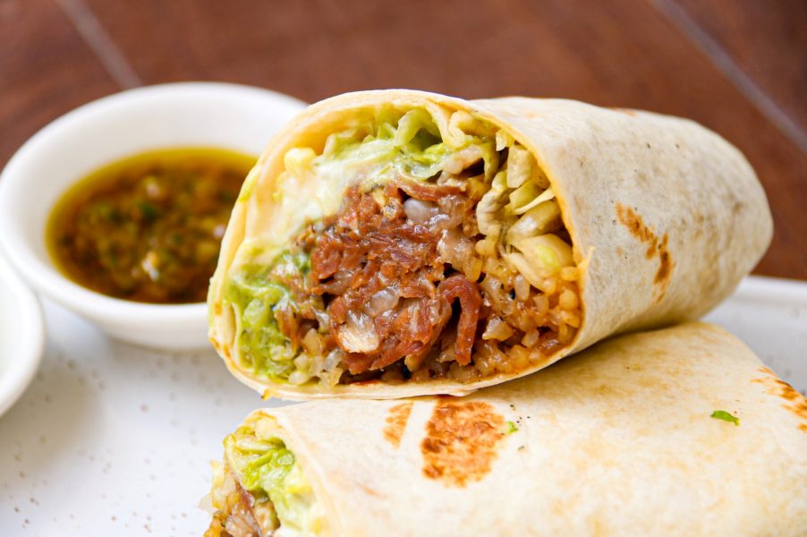 Teriyaki Steak Wrap with Asian Slaw Mix and Wasabi Ranch Dressing