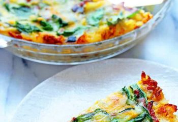 Spinach, Bacon & Hash Brown Quiche