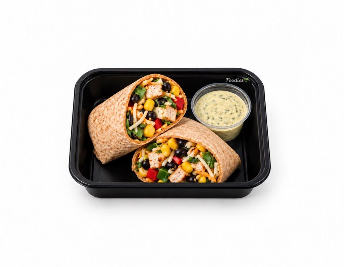 FIT - Southwest Chicken Wrap with Creamy Poblano Dressing