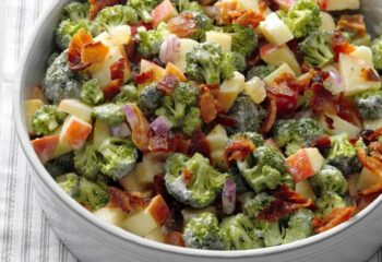 Broccoli, Dried Fruit, Apple & Bacon Salad