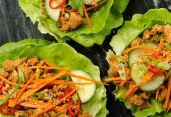 FIT Weight Loss Plan - Korean BBQ Chicken Lettuce Wraps with Sesame Ginger Sauce