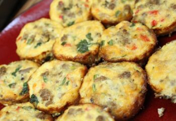 FIT Weight Loss Plan - Shredded Sweet Potato, Sausage, Spinach & Sweet Pepper Egg Muffins