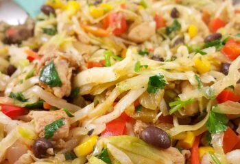 FIT Weight Loss Plan - Healthy Southwest Egg Roll in a Bowl With Chipotle Ranch Dressing