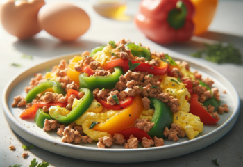 FIT Weight Loss Plan - Bell Pepper & Turkey Breakfast Scramble