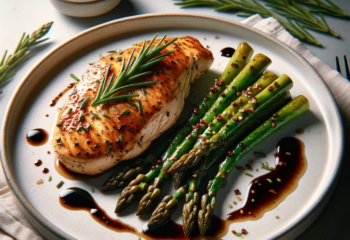 FIT Weight Loss Plan - Rosemary Chicken with Balsamic Glazed Asparagus