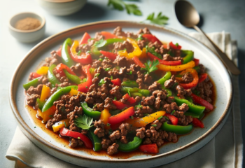 FIT Weight Loss Plan -  Spiced Ground Beef & Pepper Skillet