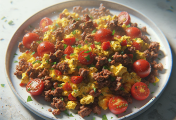 FIT Weight Loss Plan - Zesty Beef and Tomato Scramble