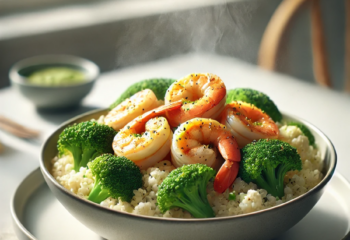 FIT Weight Loss Plan - Garlic Shrimp & Cauliflower Rice Bowl