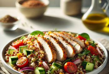 FIT Weight Loss Plan - Roasted Mediterranean Chicken & Ancient Grains Salad