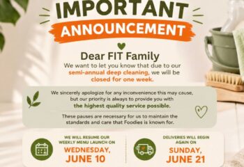 Foodies In Texas will be CLOSED this Week